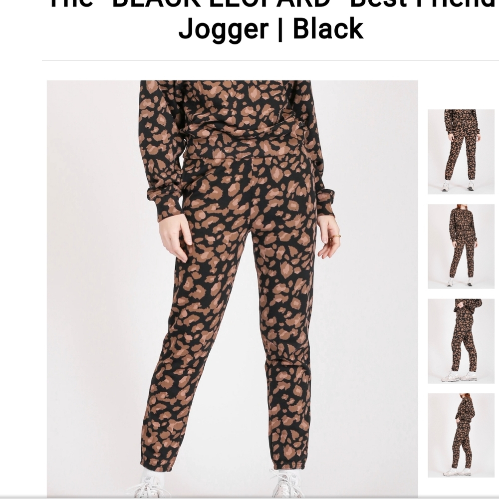 The black leopard best friend jogger pants